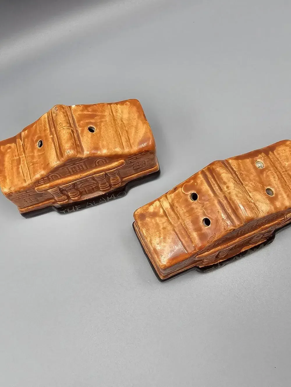 The Alamo Ceramic Salt and Pepper Shakers Set